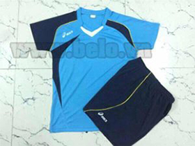 Áo bóng chuyền asics nam xanh ngọc AS02 giá rẻ Hà Nội